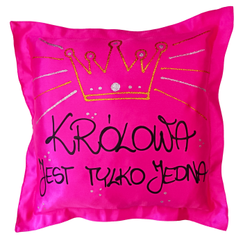 [Ds10] Poduszka satynowa Królowa jest tylko Jedna